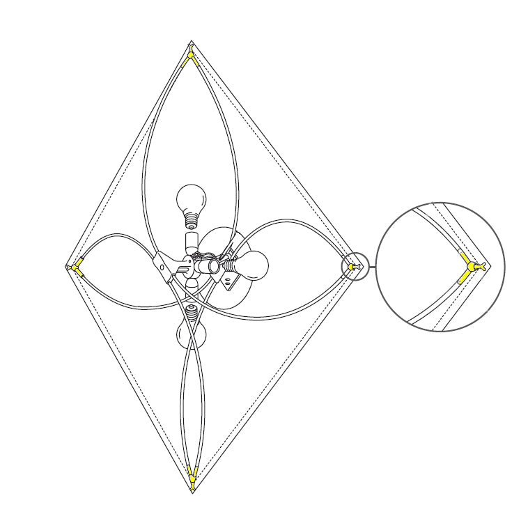 FLOS Ariette Ricambio forcella con puntale