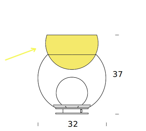 Fontana Arte Giova Vetro di ricambio diffusore superiore Rosa