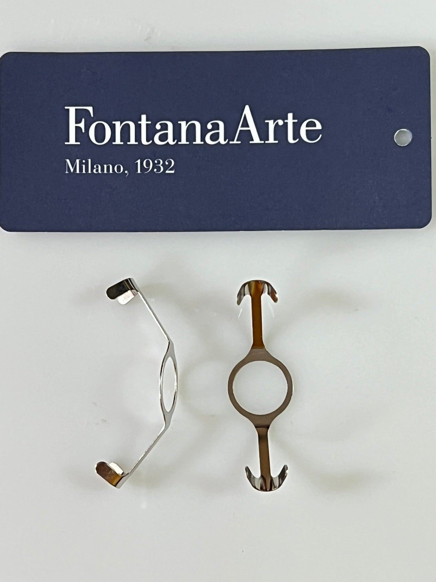 Fontana Arte Nobi Ricambio coppia Molla Reggivetro per vetro cm.23