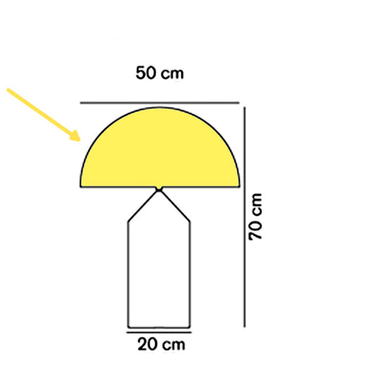 Oluce Atollo Metallo Nickel Nero Ricambio riflettore