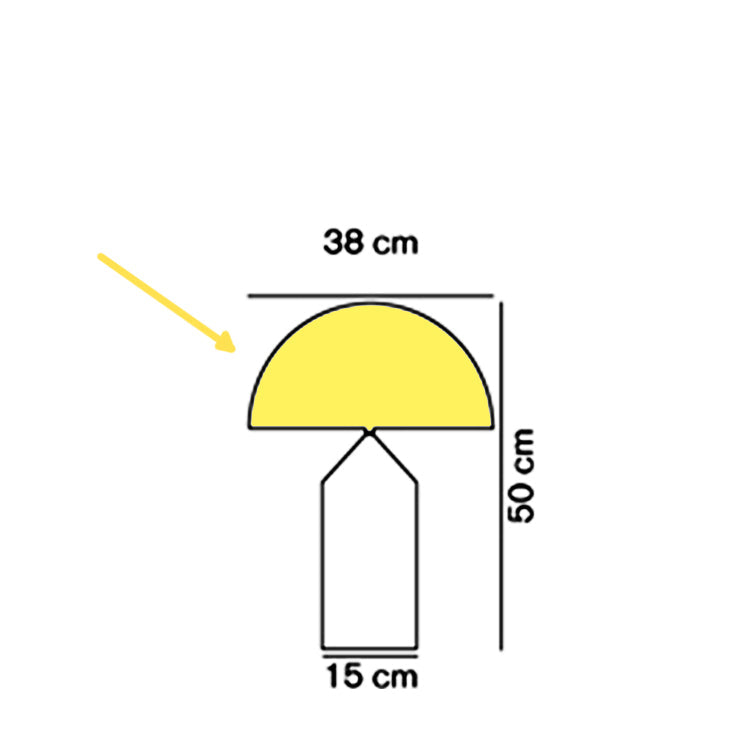 Oluce Atollo Metallo Nickel Nero Ricambio riflettore