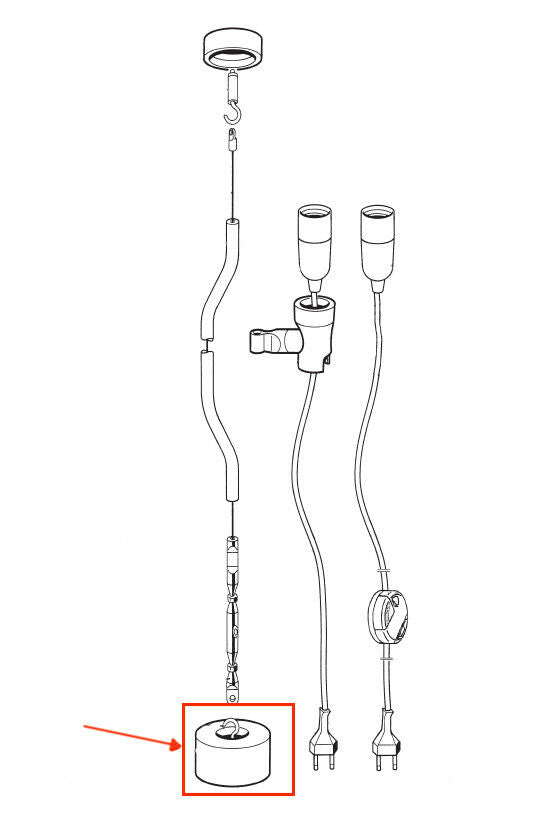 FLOS Parentesi Ricambio base - peso