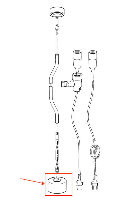 FLOS Parentesi Ricambio base - peso