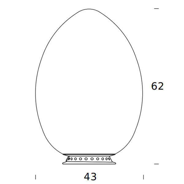 Fontana Arte Uovo - Ricambio Vetro diffusore