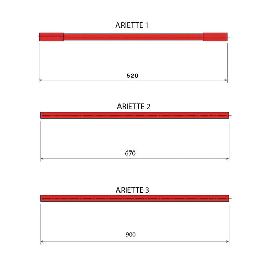 FLOS RICAMBIO Asta Tubetto Rosso Ariette