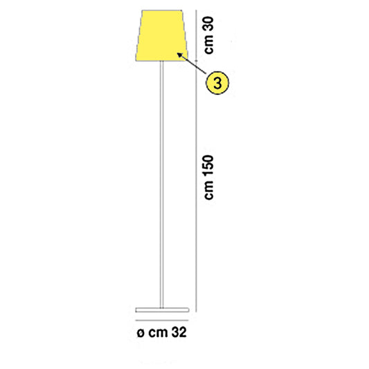 Ricambio Paralume in Vetro Vetreria Vistosi Naxos terra PT50