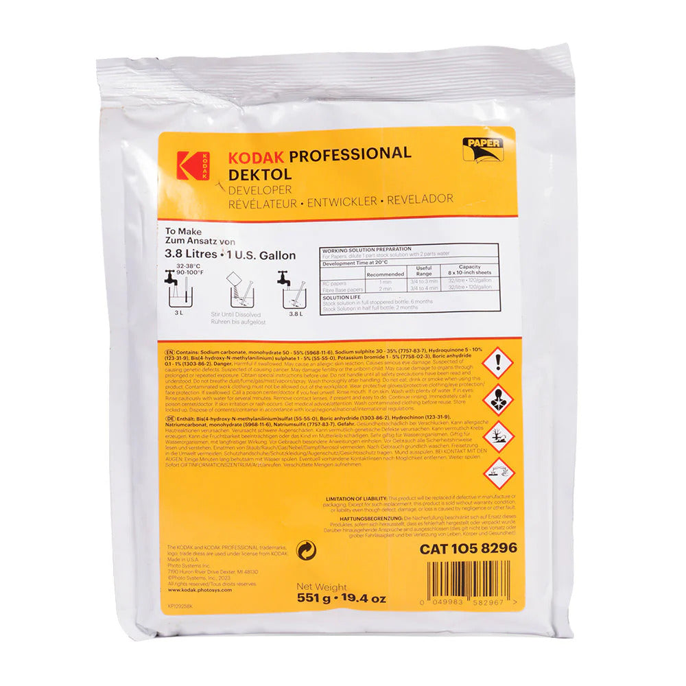 Kodak DEKTOL PRO sviluppo carta 3,8lt 1058296