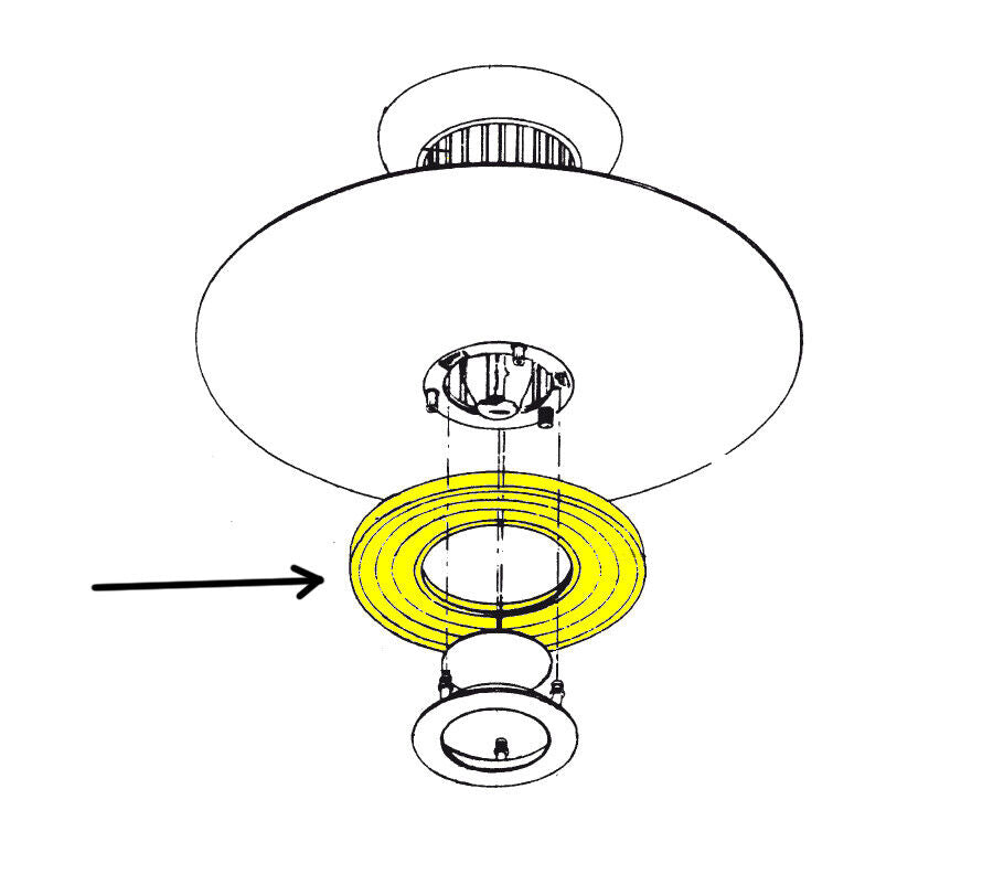 FLOS Moni Ricambio Vetro Diffusore Sabbiato